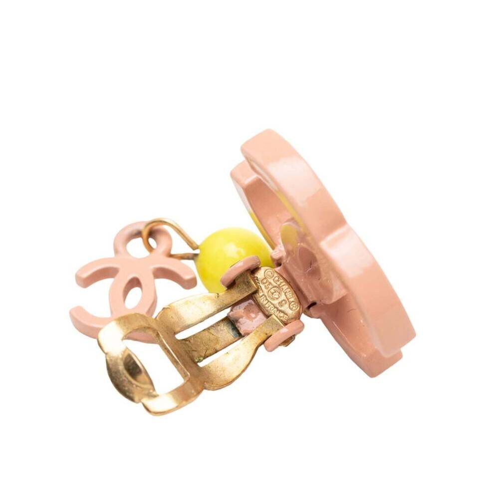 CHANEL Authentic Pink Logo Earrings - Picture 3 of 3
